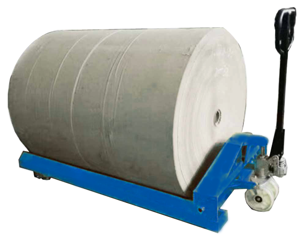 Equipo de cargas para cargas en forma de cilindro PREMIUM: Patín Hidráulico PORTA ROLLOS, BOBINAS O TUBERÍA